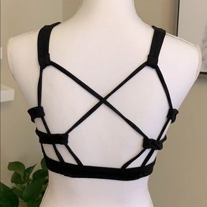 Aerie High Neck Black Sports Bra